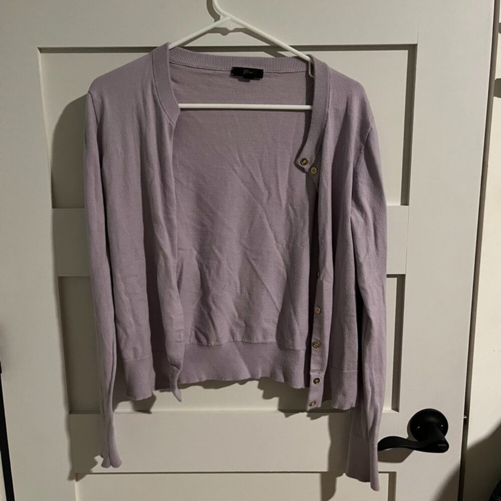 J Crew Lilac Cardigan